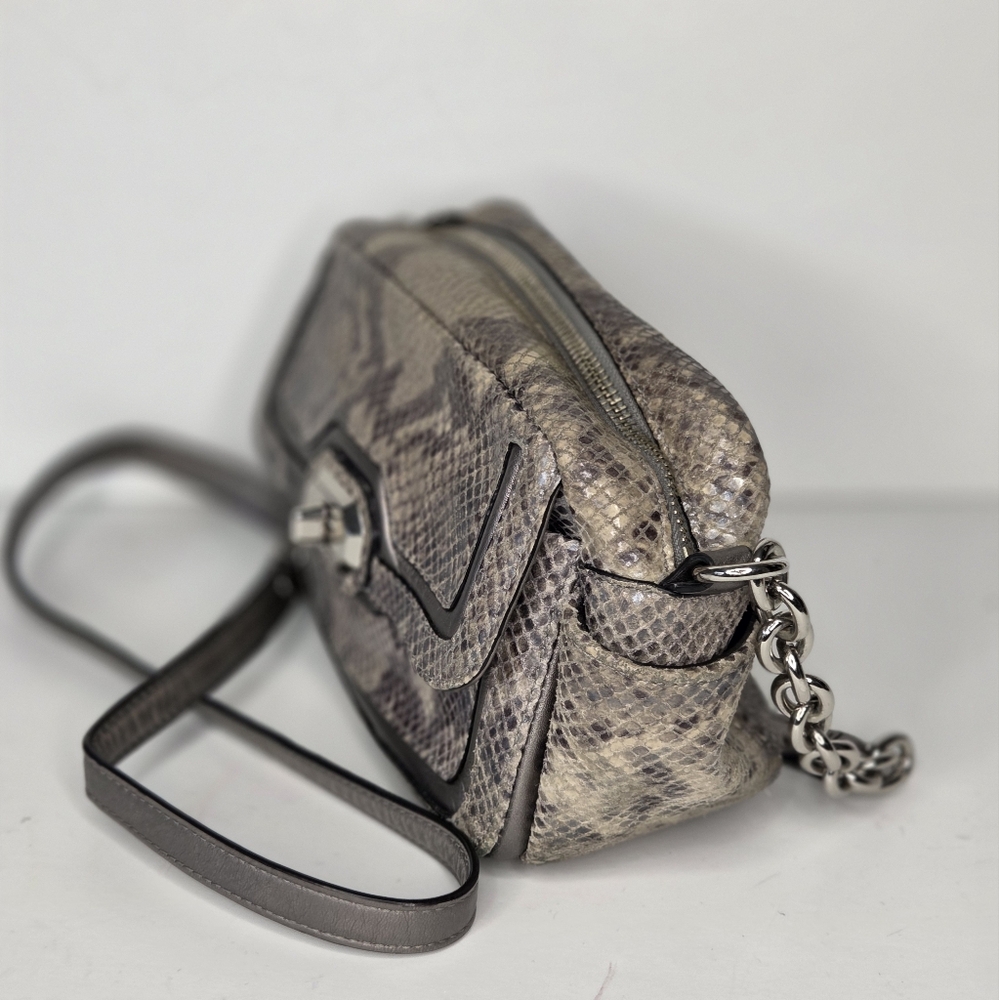 Coach Campbell SilverGray Python Exotic Snakeskin Camera Bag - Picture 15 of 16